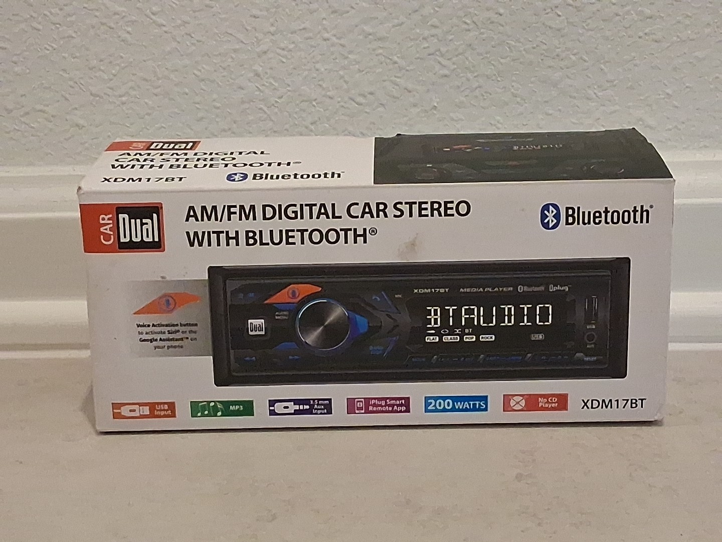 AM/FM Car Stereo Dual XDM17BT, Bluetooth, MP3, 200 W, Voice act. Siri – Google