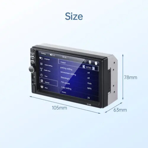 Car MP5 Player 7″ Double 2DIN Bluetooth Touch Screen Stereo Radio FM USB AUX TF+