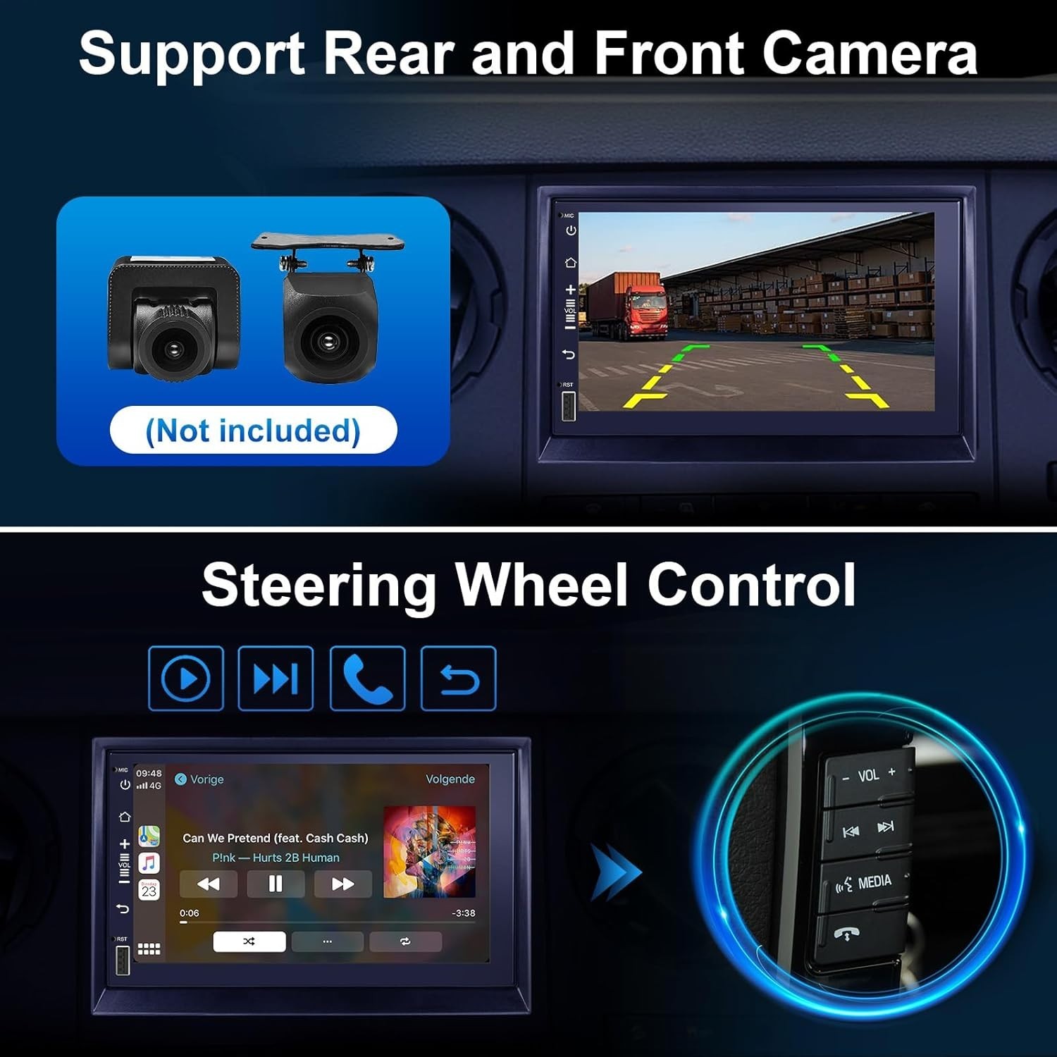 7″ 8Core 4+32G Android Auto Carplay for Ford F150 F250 Focus 2004-2014 +More