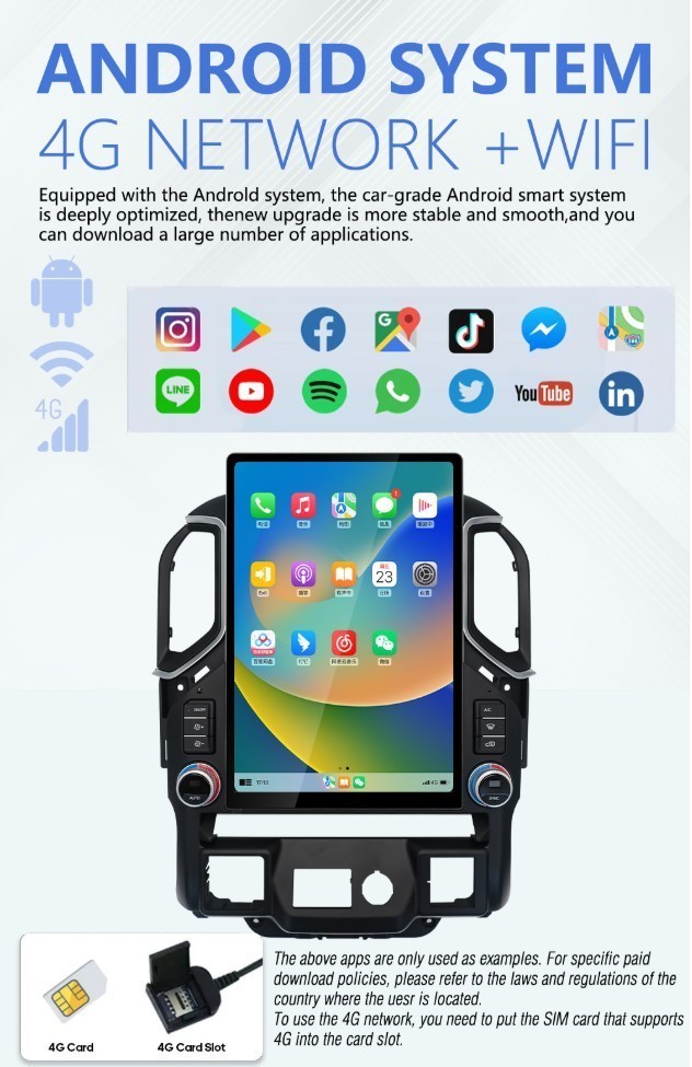 For Chevrolet Silverado GMC Sierra 2019-2022 Vertical Screen 2K 15.6″ GPS radio