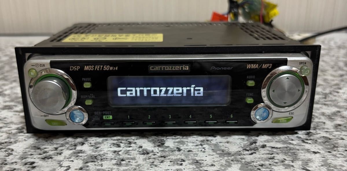 Pioneer Carrozzeria DEH-P007 CD Player MP3 DSP MOS FET 50Wx4 Car Audio Tested