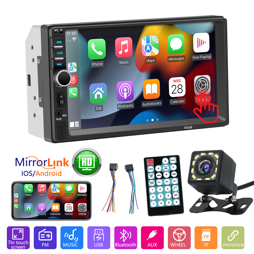 7”Radio Estereo De Pantalla Para Coche Carro Audio Tactil Double 2Din Bluetooth
