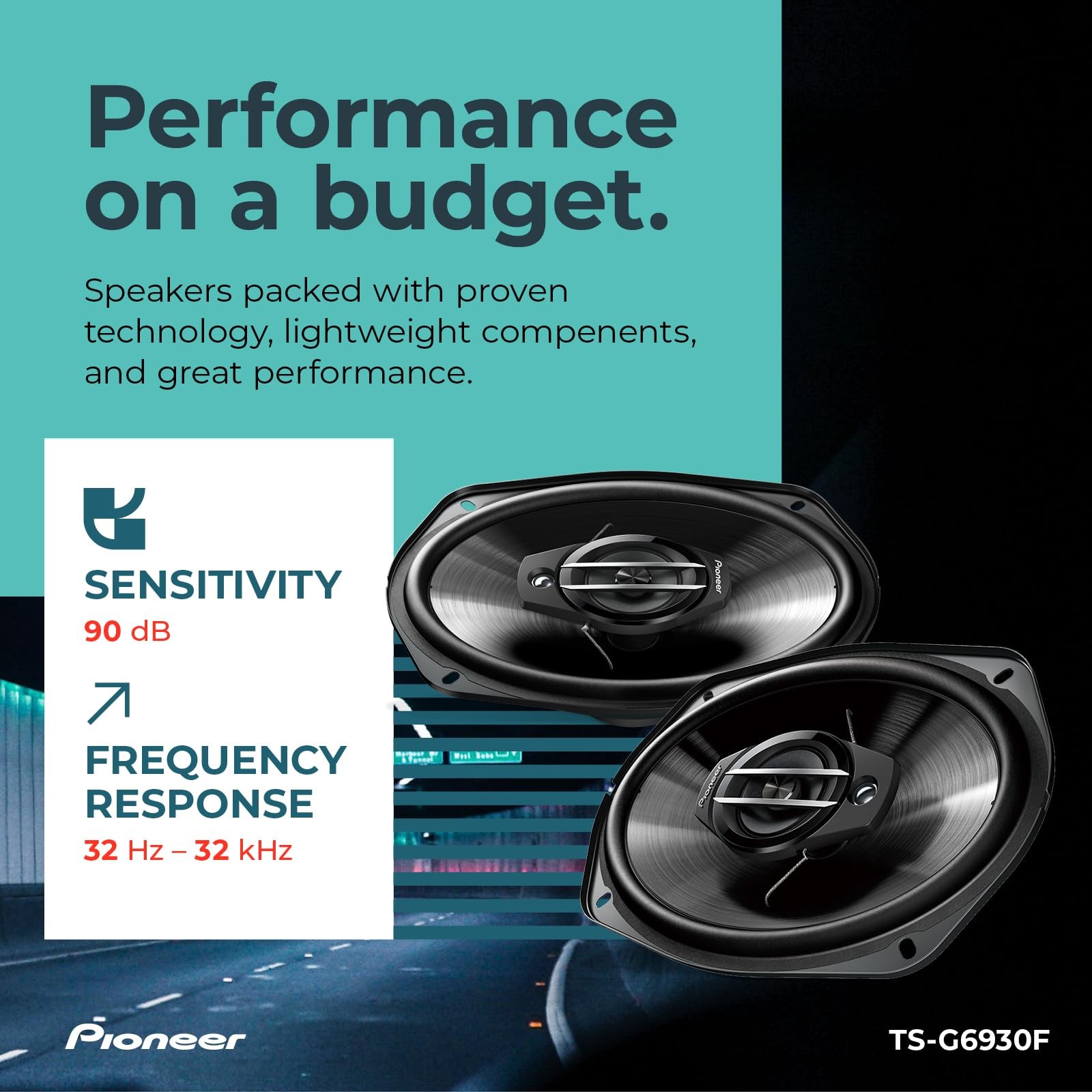 G-Series TS-G6930F 6” x 9” 3-Way Speakers (Pair) – 400W Max, Balanced Sound +…