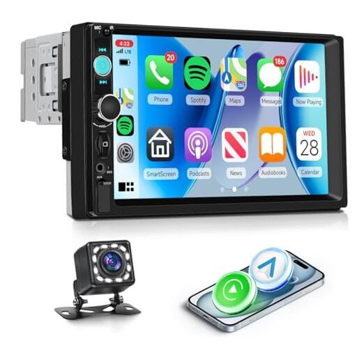 7 Inch Single Din Car Stereo MP5 Multimedia Player with Wireless Carplay