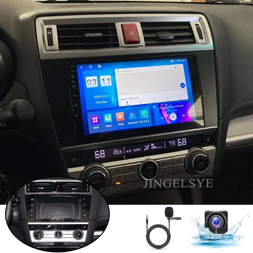 Car Radio Stereo Carplay For 2015-2018 Subaru Legacy Outback 4+64G 9in FM Car