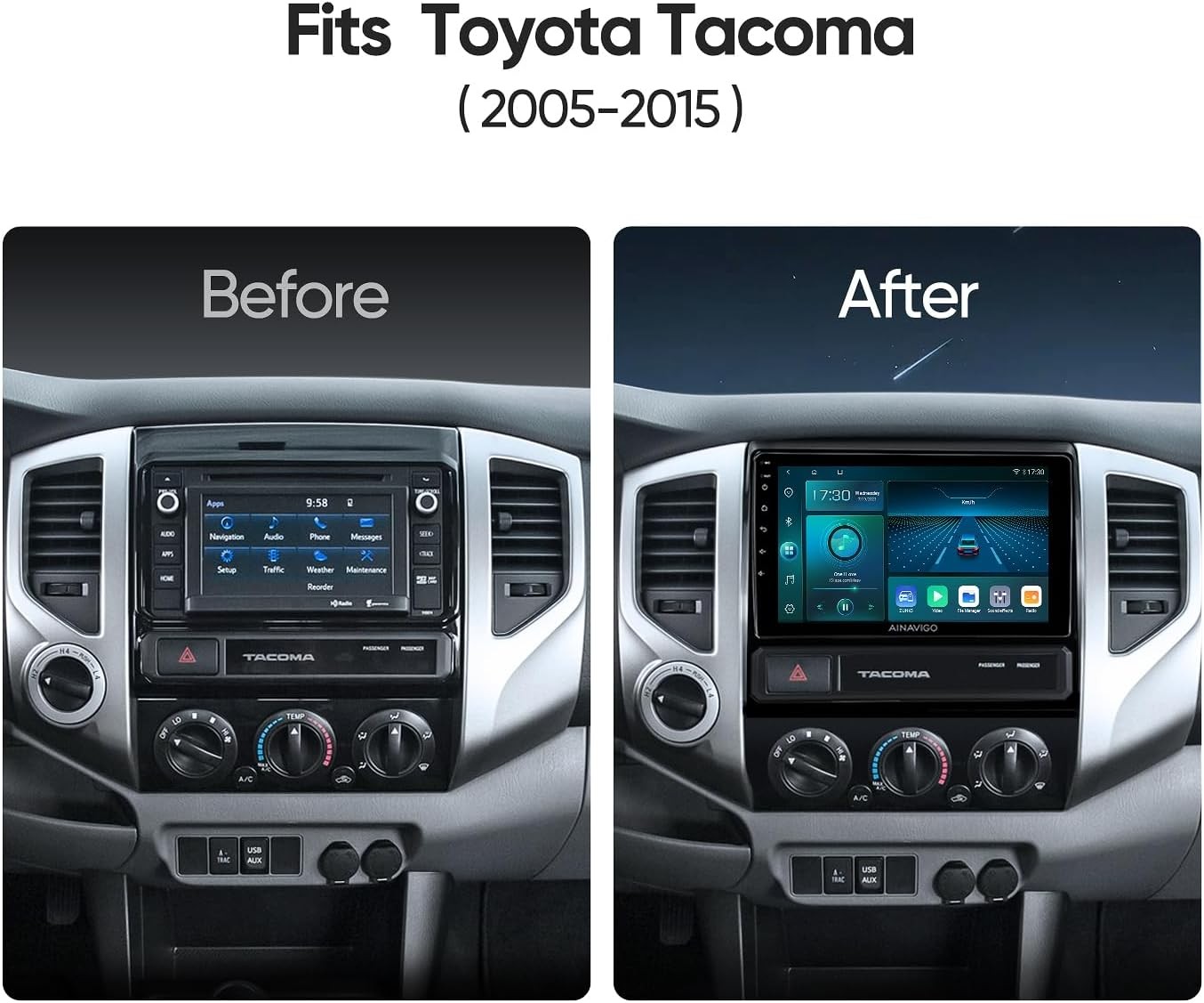 9″ Car Radio Stereo 8Core Carpay Android12 5G WiFi for Toyota Tacoma *7086C2D