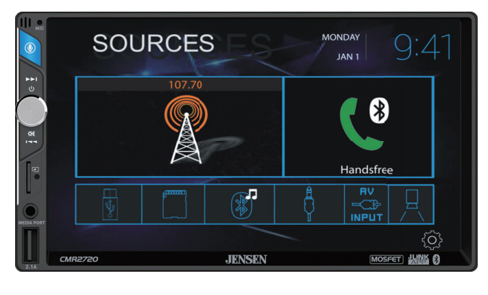 Ford 2015-2020 F-150 Jensen CMR2720 7″ Digital Media Receiver BT Pac RPk4-FD2201