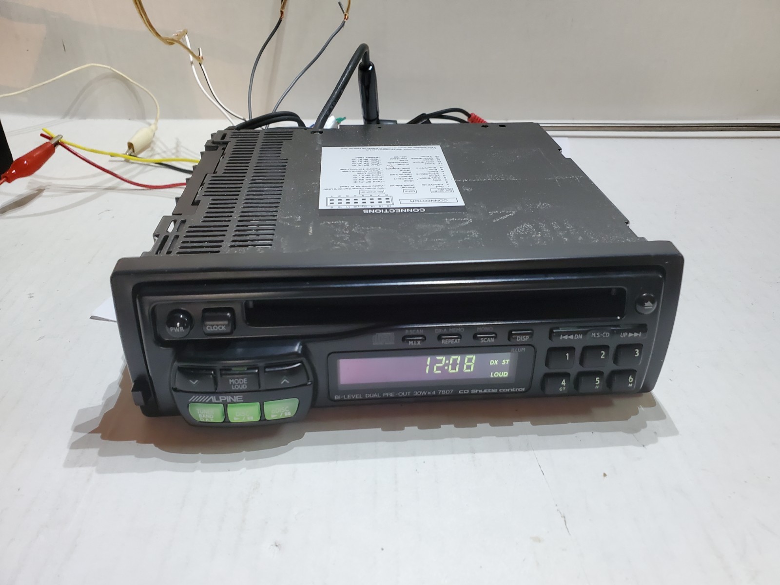 Alpine 7807 Mobile Am/FM CD Player In Box Used Vintage AS-IS READ