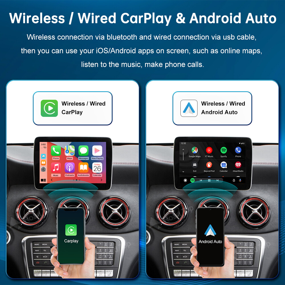 For Mercedes Benz A CLA GLA Wireless CarPlay Android Auto Interface NTG5.0 Car