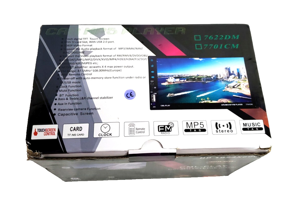 7” MirrorLink Car Stereo 1080P HD 1024×600 MP5 Player Bluetooth USB