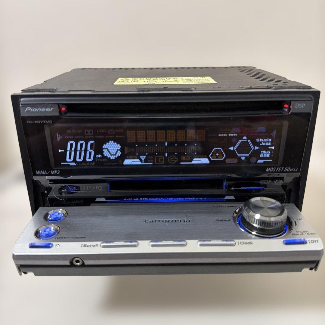 Pioneer Carrozzeria FH-P077MD 2DIN CD/MD Receiver w/Remote Harness Manual Tested