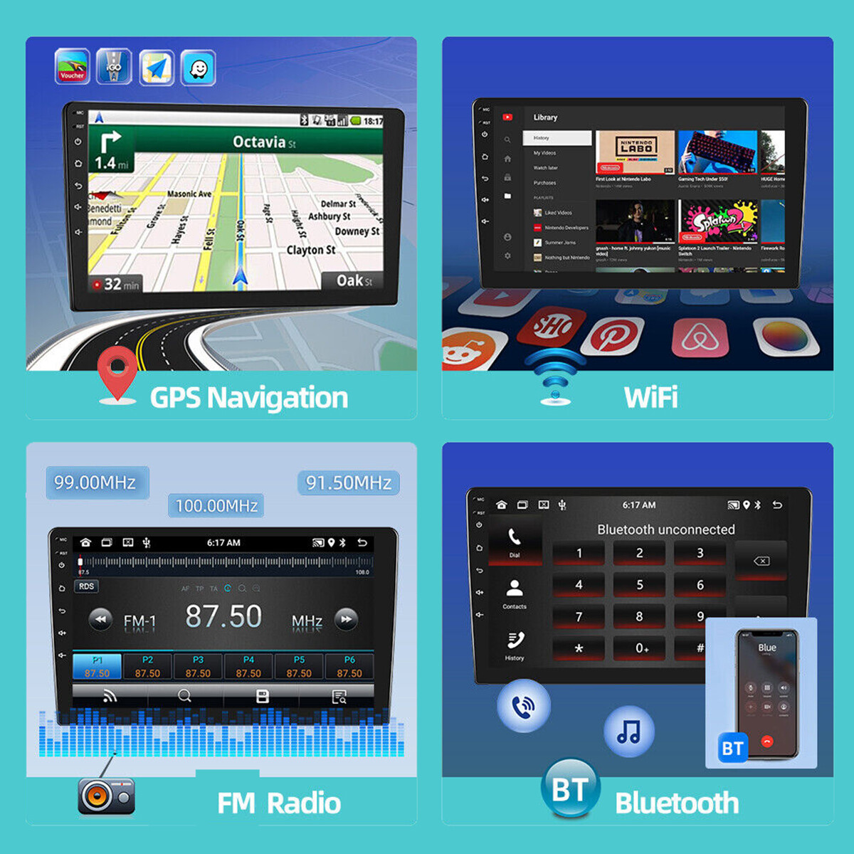 For 2007-2011 Honda CRV Android Apple Carplay Car Stereo Radio GPS Navi Player