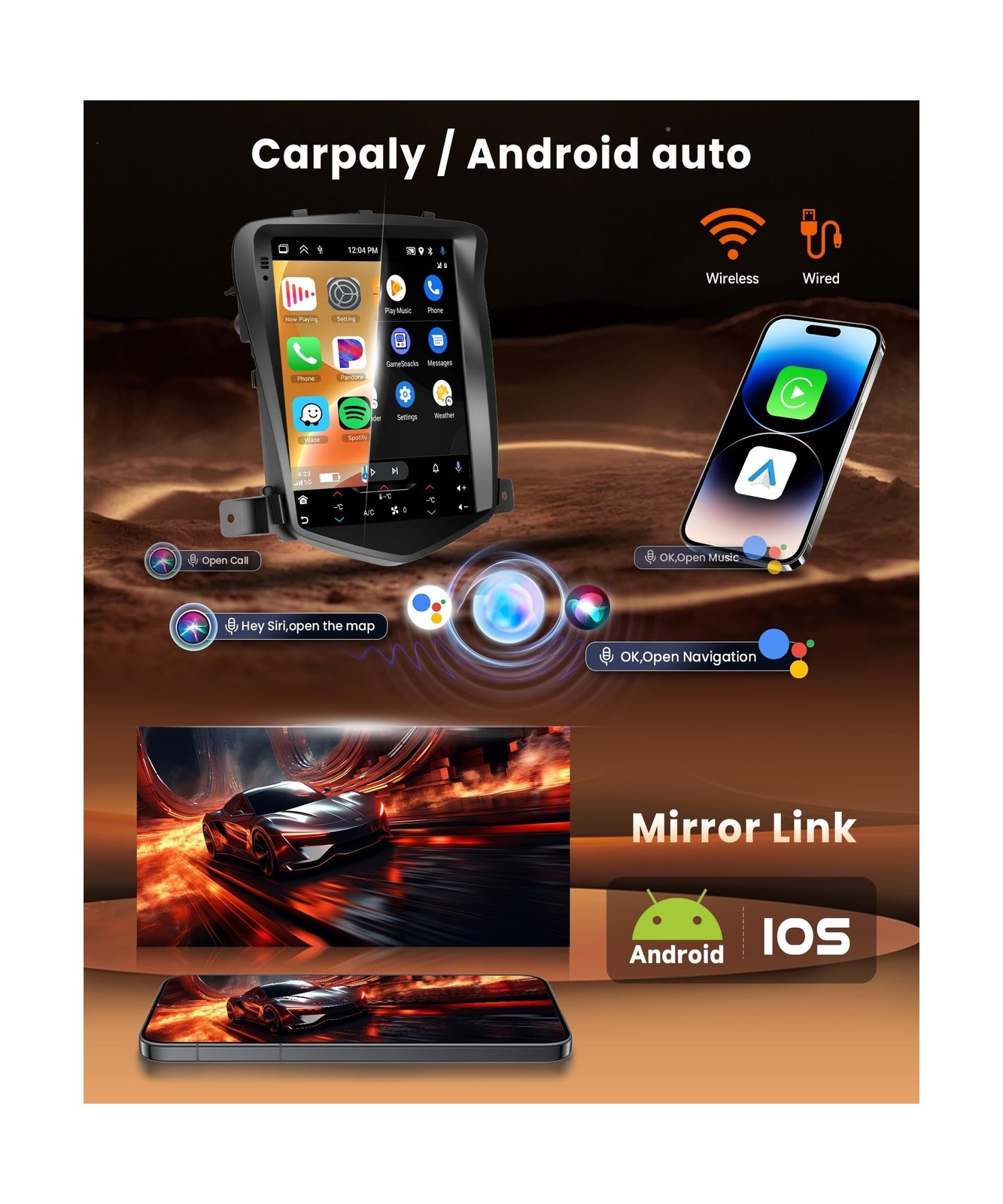 6G+128G Android 15 Car Stereo for Chevrolet Chevy Cruze 2009-2015 with Wirele…