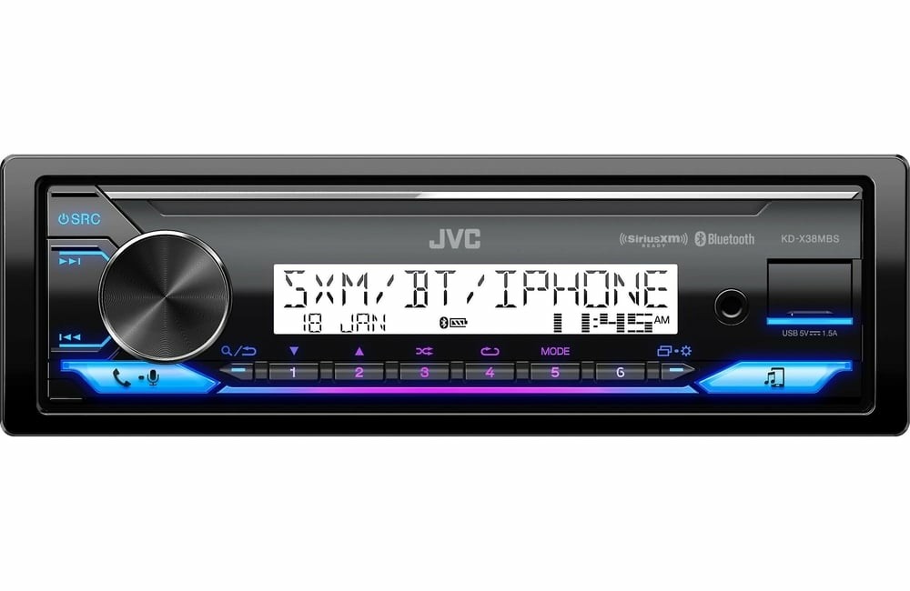 JVC KD-X38MBS Single-DIN Marine Receiver + XM Ready