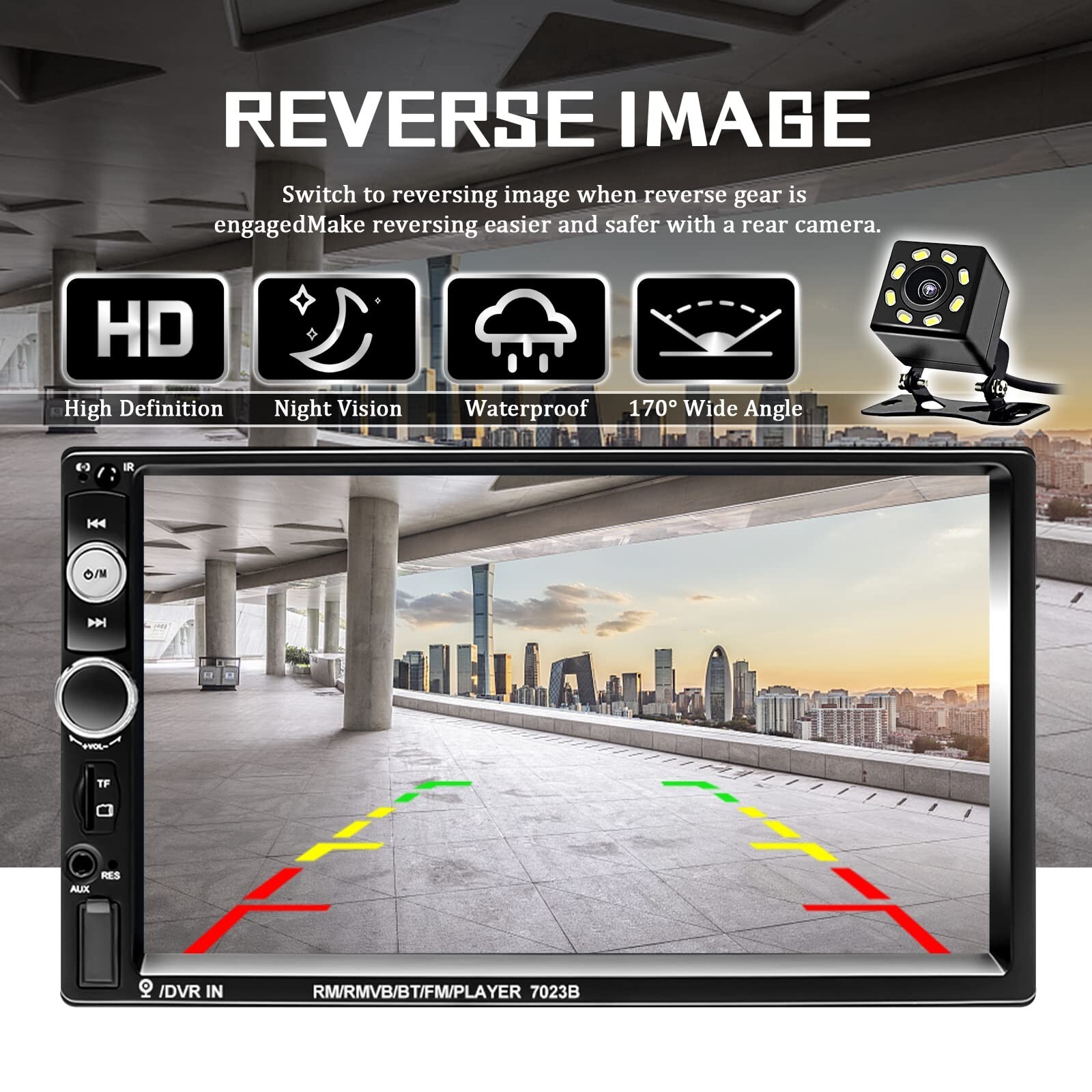 Double Din Car Stereo 7″ Touch Screen 2 Din Car Radio with Bluetooth FM, MP5 …