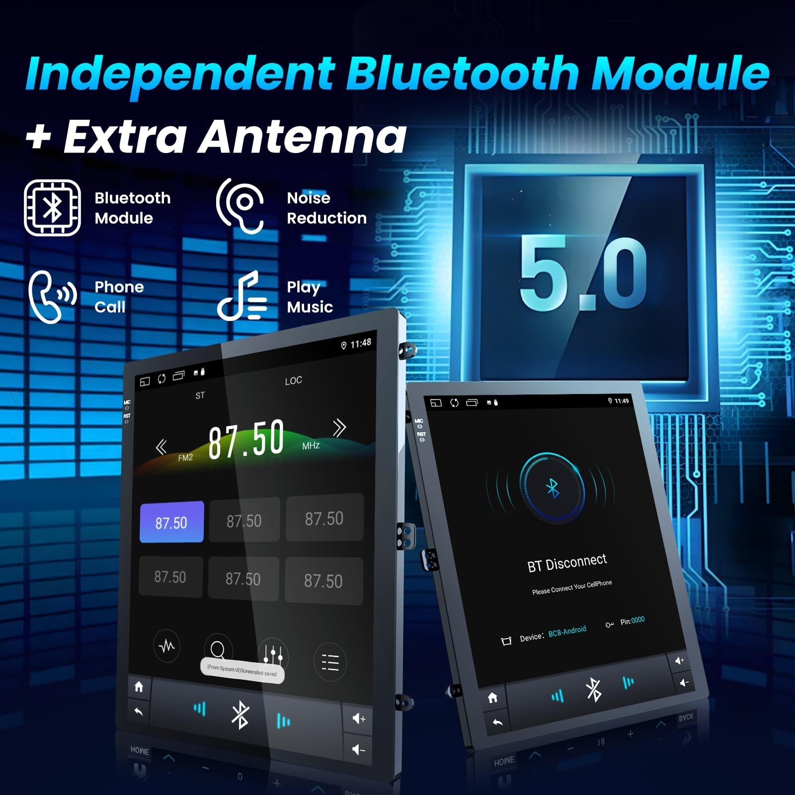 8Core Car Radio for Jeep Grand Cherokee 2014 2015 2016 2017: Tesla Style Touc…
