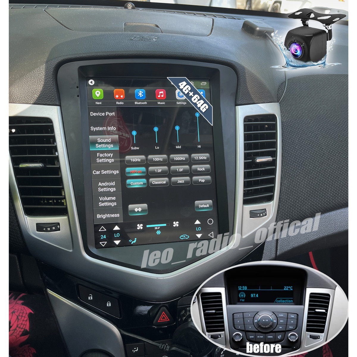 8Core 4G+64G Apple CarPlay Radio Stereo GPS for Chevrolet Chevy Cruze 2011-2015