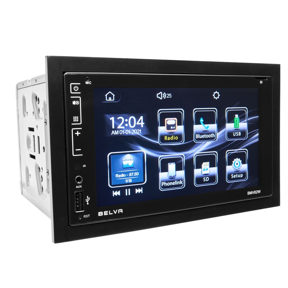 Belva BMV62W 6.2″ Double DIN Touchscreen Car Stereo Bluetooth CarPlay Android