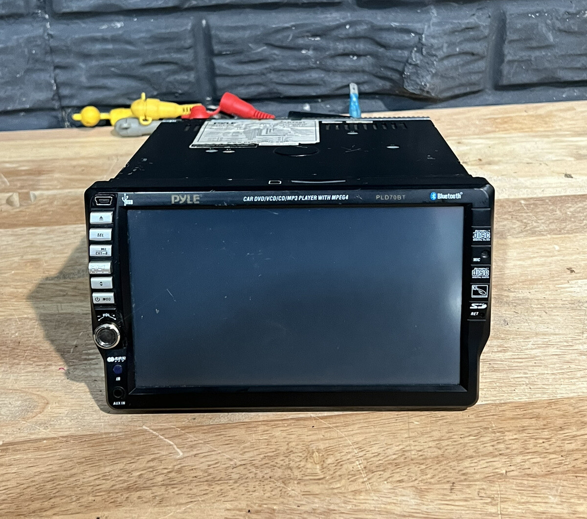 Pyle PLD70BT 7” Touch Screen Car DVD/CD Radio Receiver – No Wiring Harness