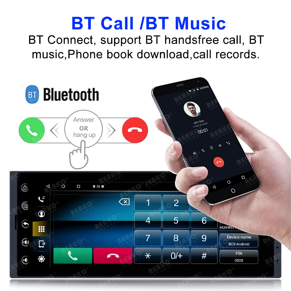 Andriod 12.0 1Din GPS CarPlay Wifi 2+32G Car Radio Stereo Touch Screen Bluetooth