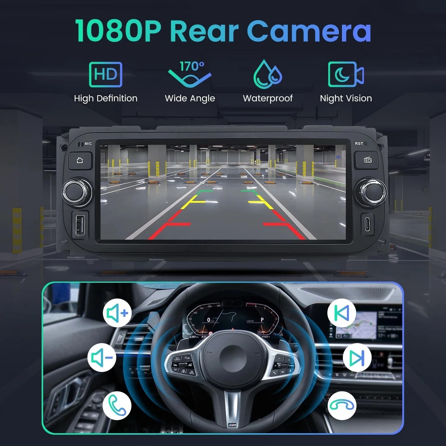 Dodge Ram 1500 2002-2005 Android 13 Car Stereo 2+64G Carplay w 6.8″ Screen