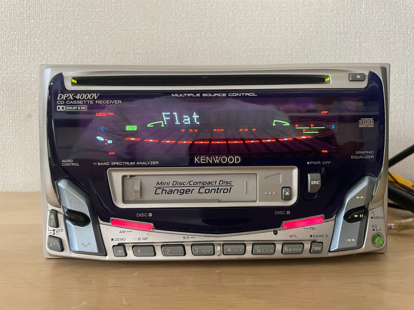 Kenwood DPX-4000V 2DIN Car Audio CD Cassette Bluetooth Player Tested Working