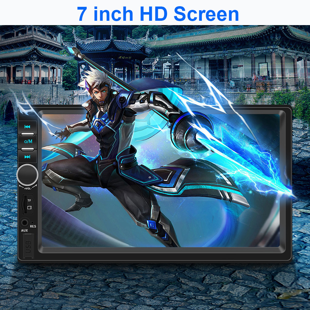 7″ Double 2 DIN Car MP5 Carplay Touch Screen Stereo Radio Head Unit Player +CAM