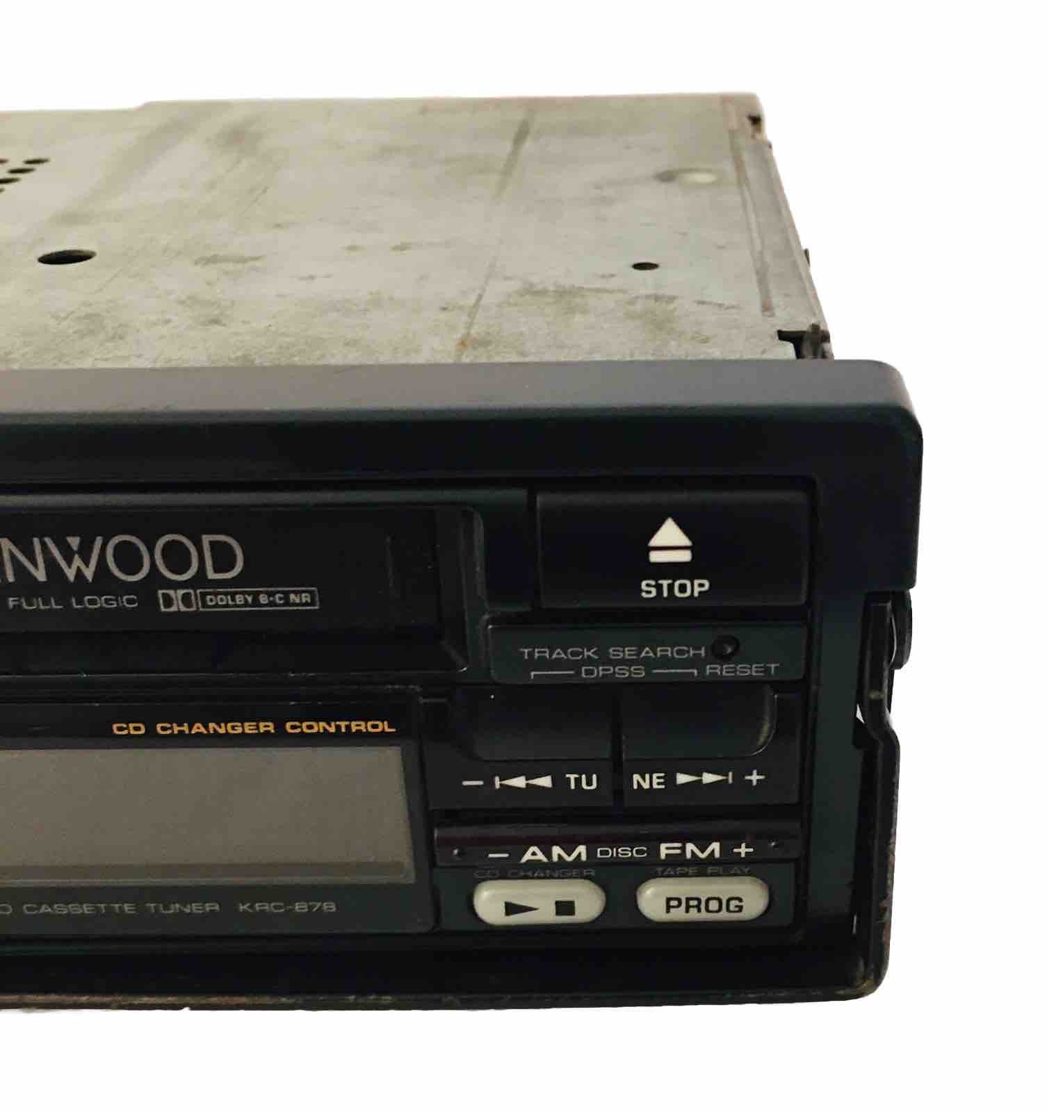 Vintage Kenwood KRC-878 Cassette-Tuner Car Stereo No Harness READ DESC Tested!