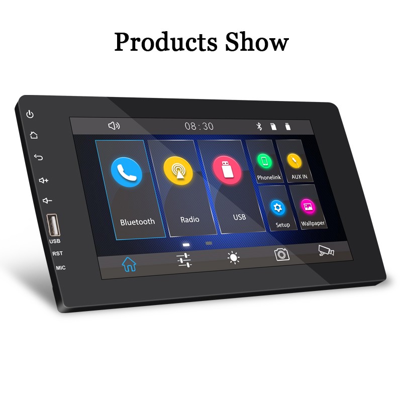 2Din Touch Screen Player Car Radio 8″ Bluetooth FM Built-in Carplay Android Auto
