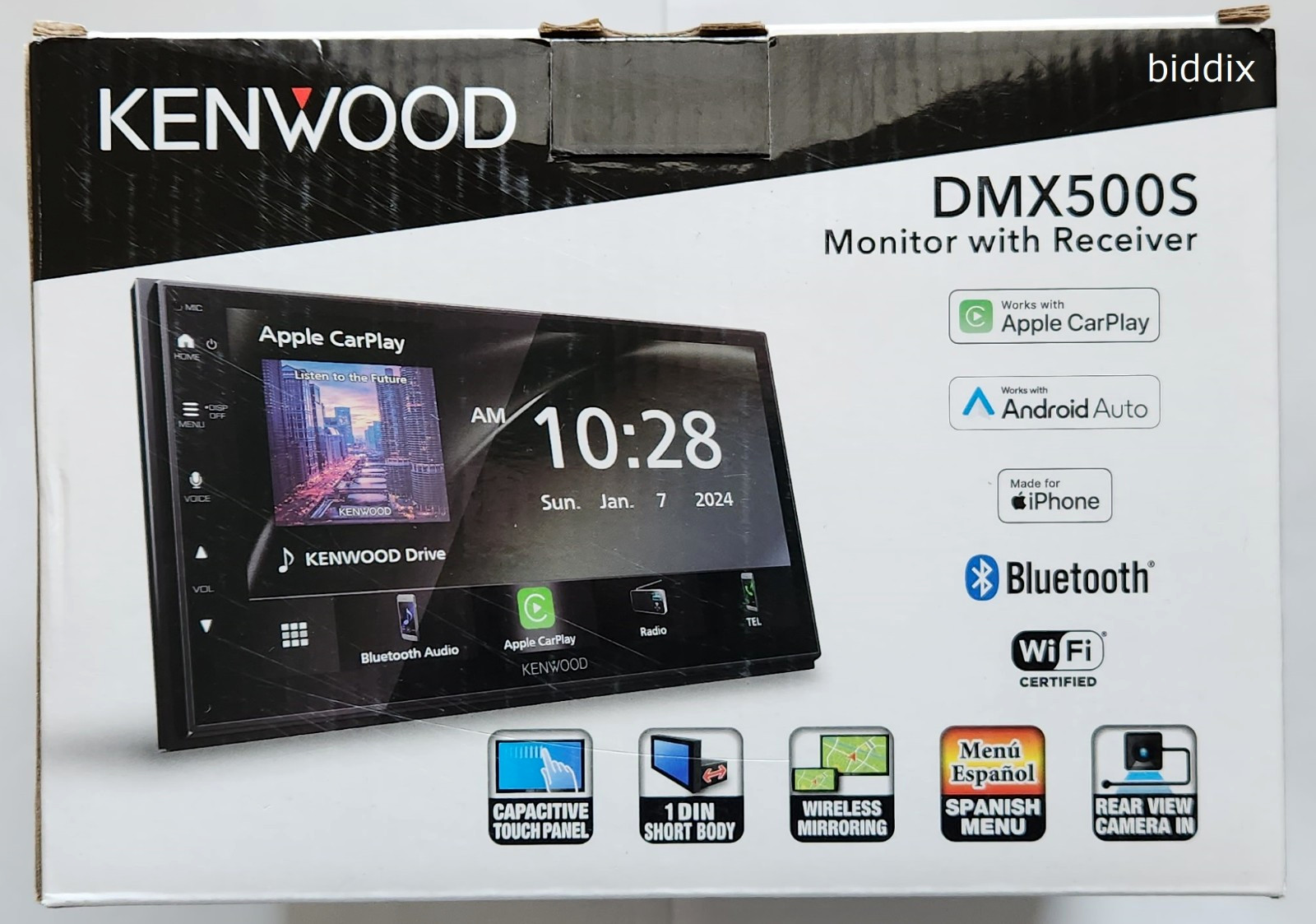 KENWOOD DMX500S 6.8″ Touchscreen Car Stereo with Wireless & Wired Apple CarPlay