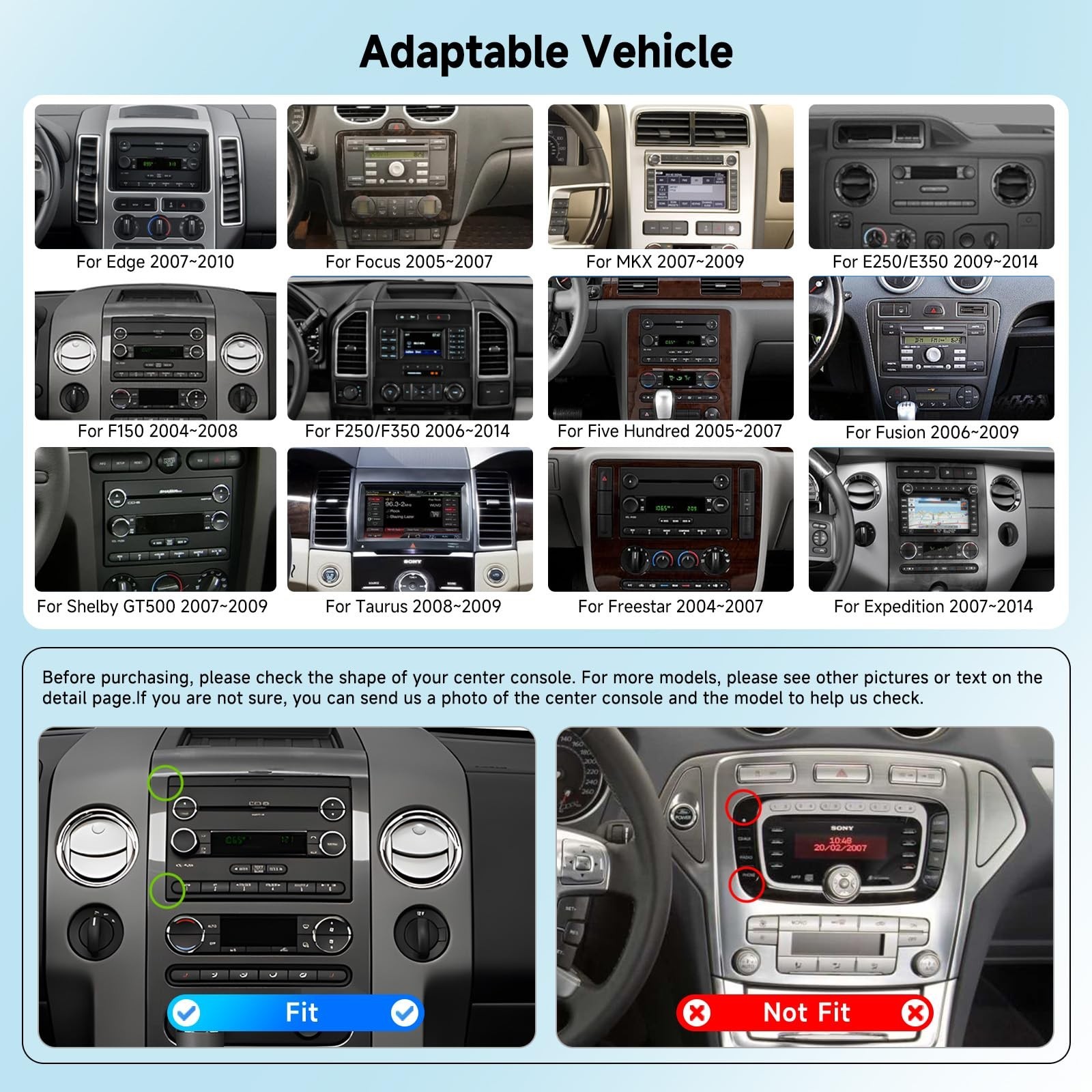 2+64G Android 13 Car Radio Stereo for Ford F150/F250/F350 2004-2014, 7 inch 1…