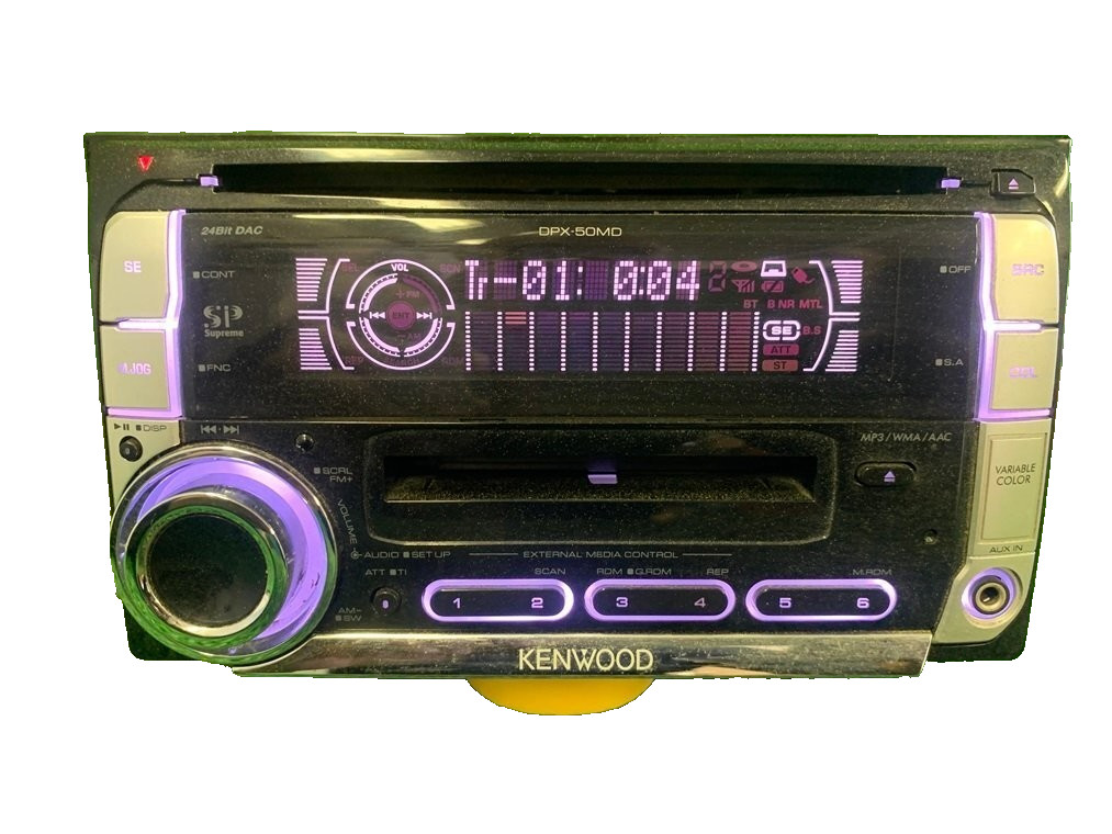 Kenwood DPX-50MD CD MD Receiver Front AUX MDLP w/ Toyota Daihatsu Plug JDM