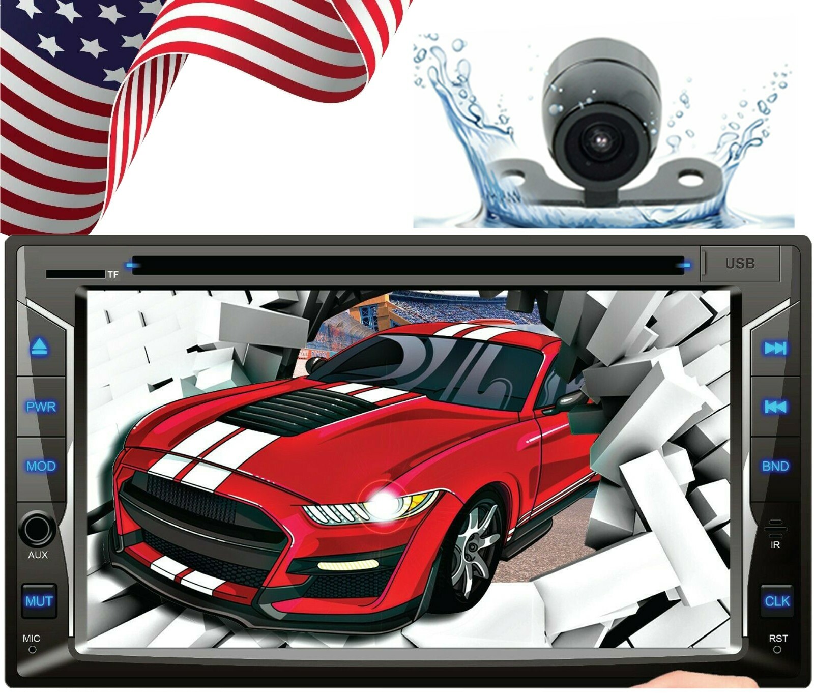 Audiotek 6.2″ Touch Screen Mirror Link For Android & IOS+ Rearview Camera XV-20C