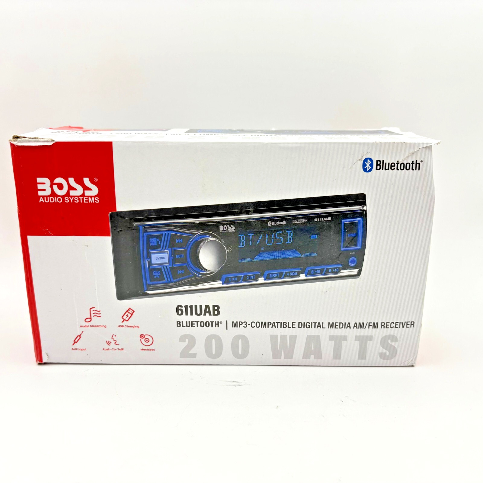 BOSS Audio Systems 611UAB Car Stereo Receiver – Bluetooth, Aux In, USB
