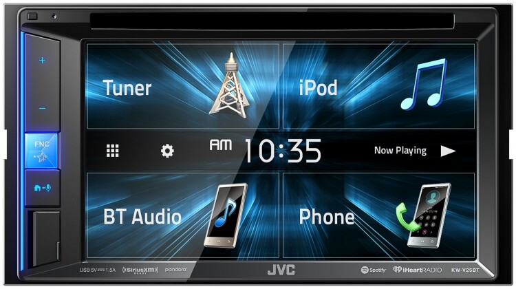 JVC KW-V25BT 6.2″ Touchscreen Receiver + 2x Audiotek K65.4 Car 6.5″ Speakers