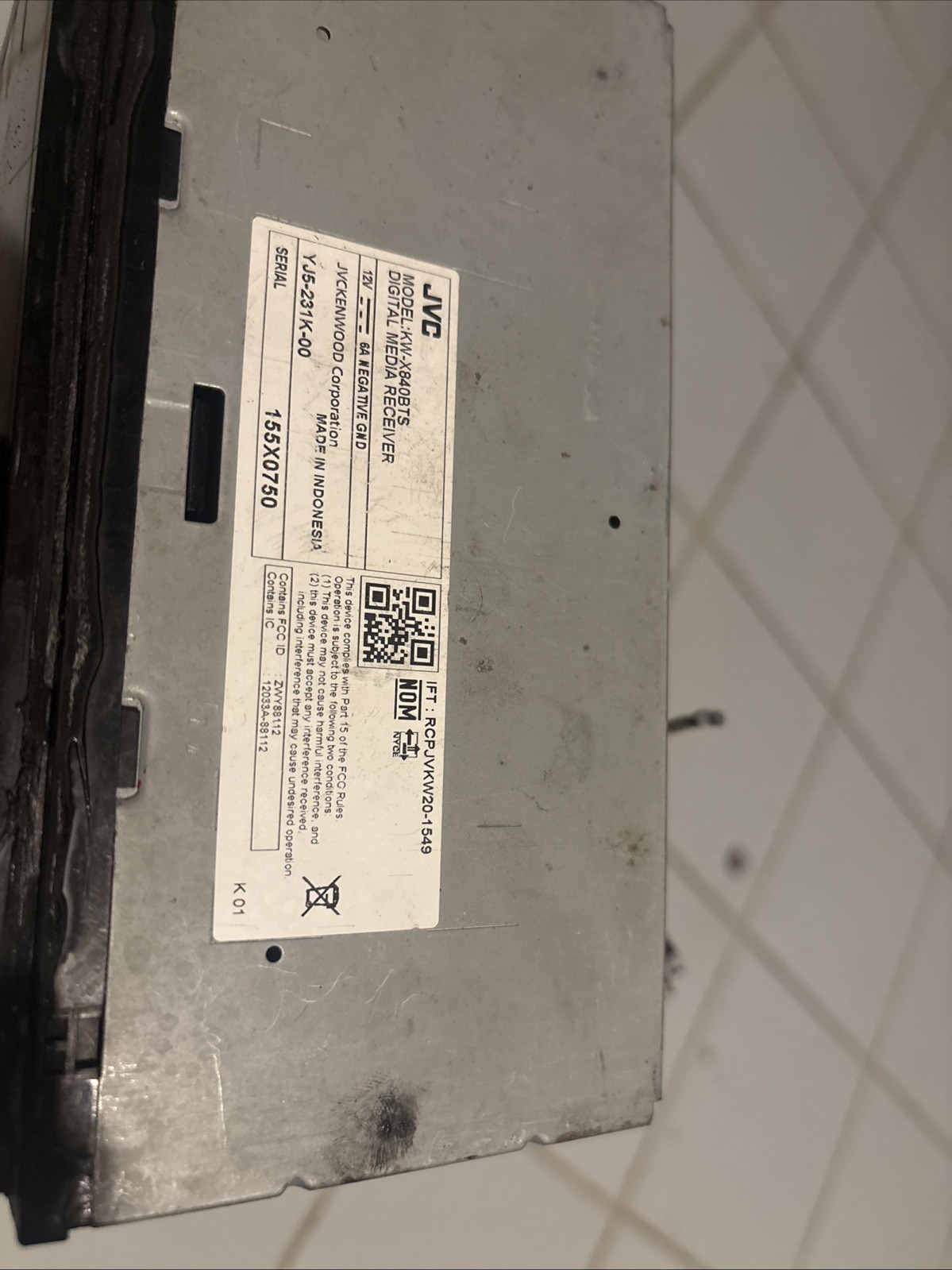 JVC KW-X840BTS 2-DIN Digital Media Receiver