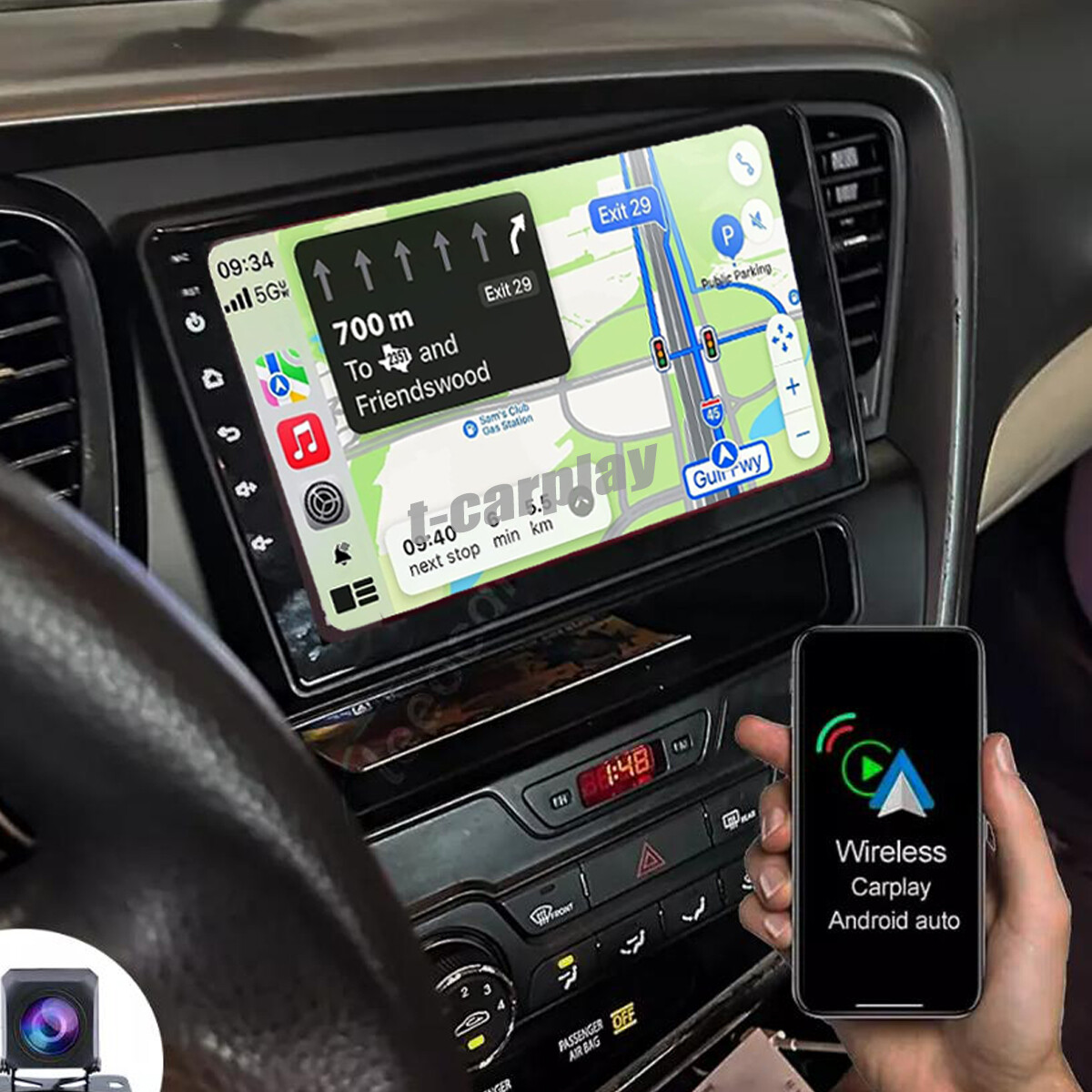 Carplay FM/RDS GPS SWC Daul USB with AHD Backup Camera For 2011-2013 Kia Optima