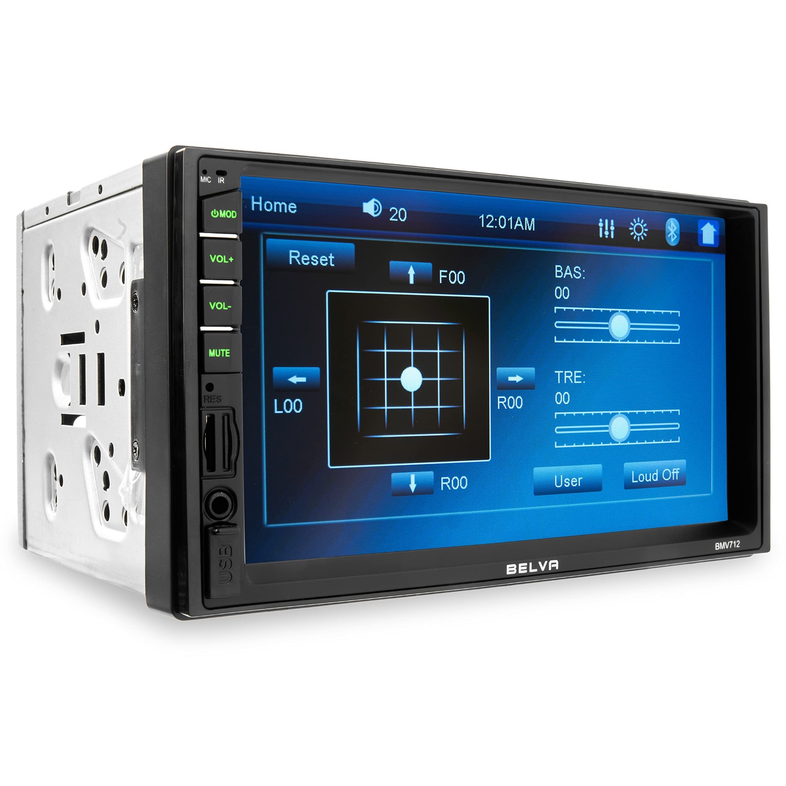 BMV712 7″ Double DIN Touchscreen Mechless Car Stereo Receiver