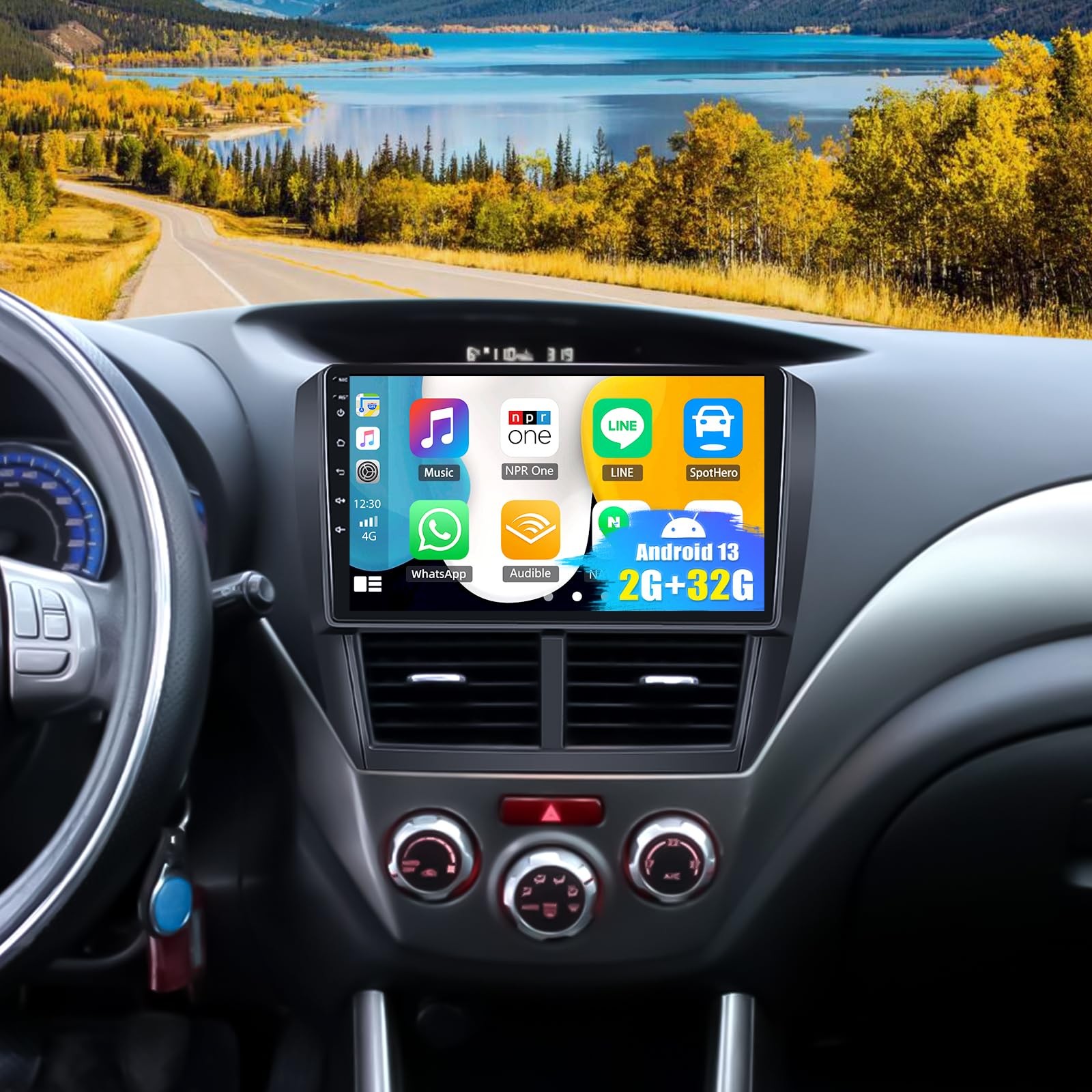 Android 13 CarPlay Camera For Subaru Forester Impreza 2009-2013 Car Stereo Radio