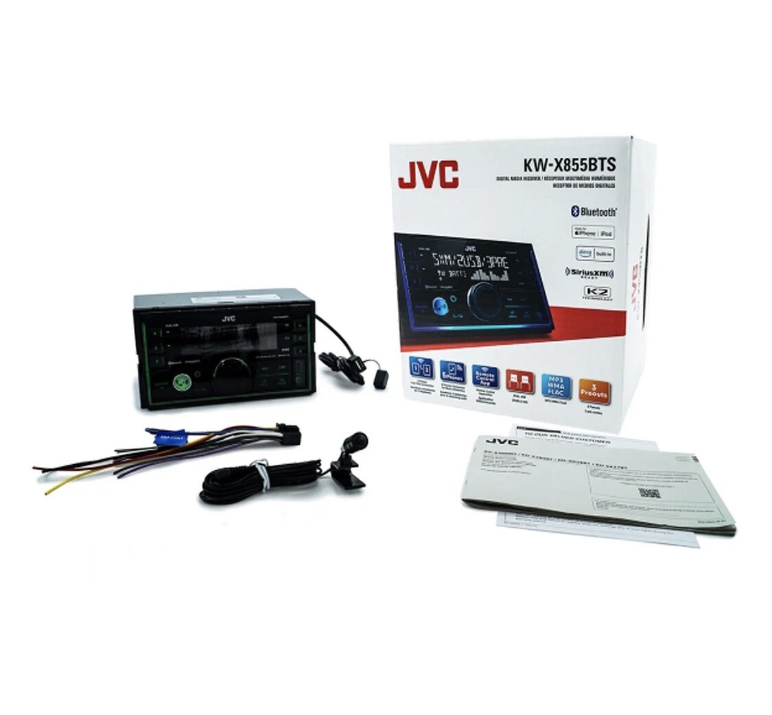 JVC KW-X855BTS Double DIN AM/FM Radio USB Bluetooth Digital Media Receiver