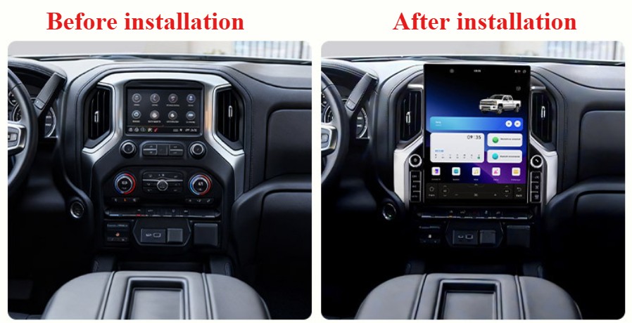 For 2019-2023 Chevrolet Silverado GMC Sierra Car Stereo Radio CarPlay GPS 6+128G