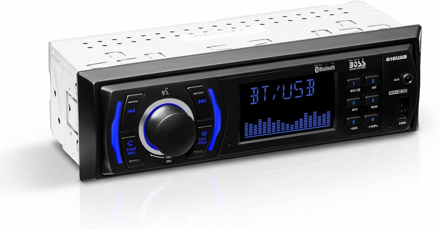 BOSS Audio Systems 616UAB Car Stereo with Bluetooth – Single DIN, MP3, USB, Aux-