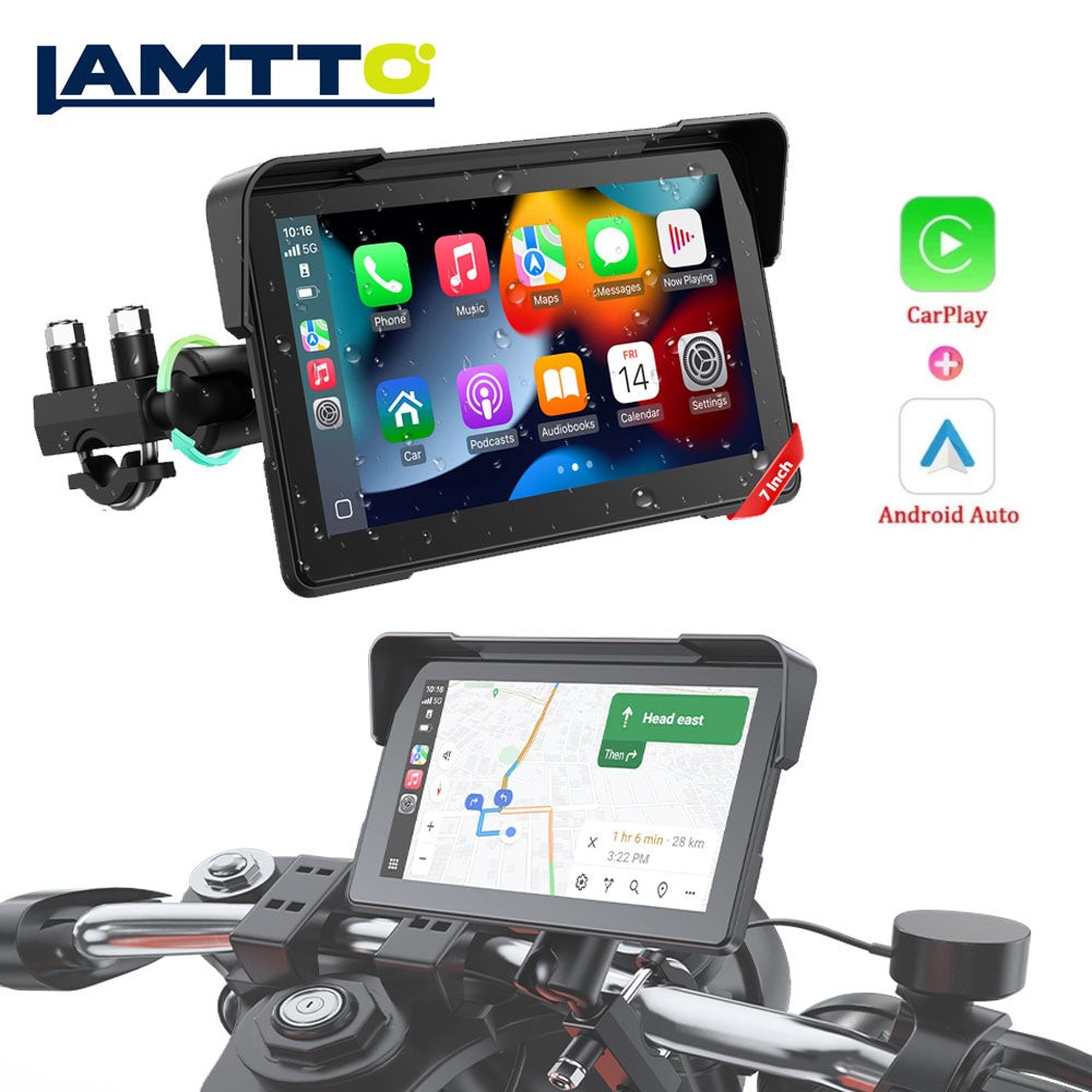 7″ Touch Screen Portable Stereo Motorcycle Carplay Wireless CarPlay Android Auto