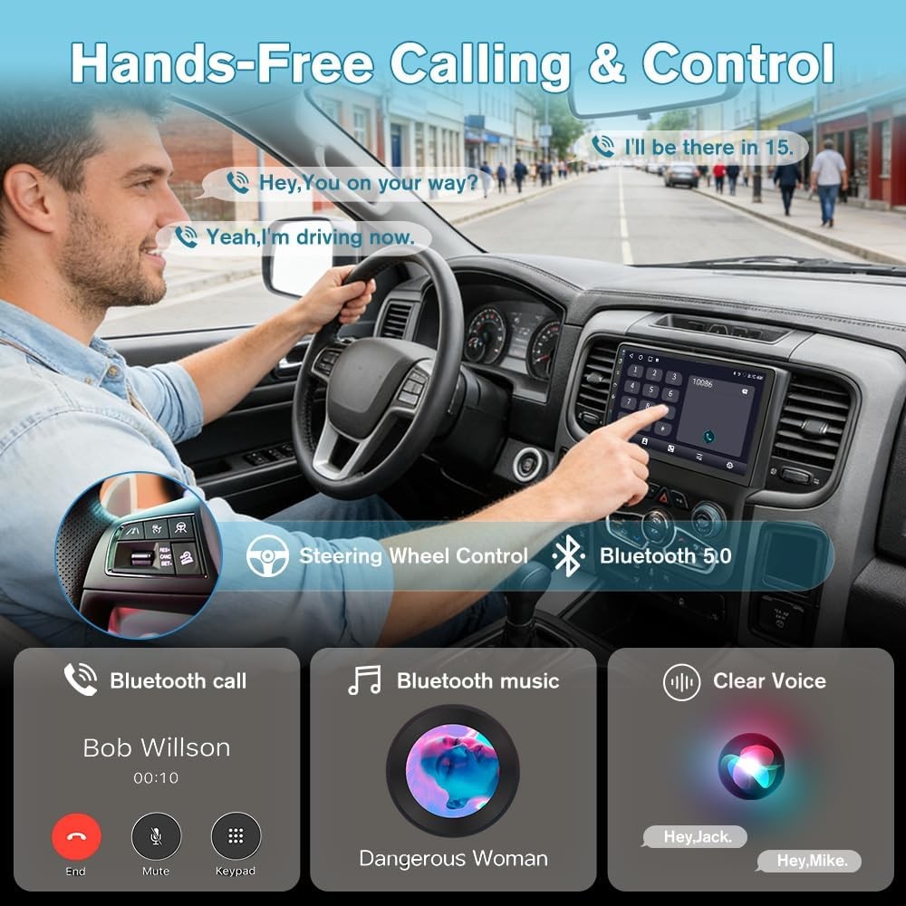 Junsun 5G WiFi Car Radio for Dodge Ram 2013-2019, 9″ Touchscreen, CarPlay