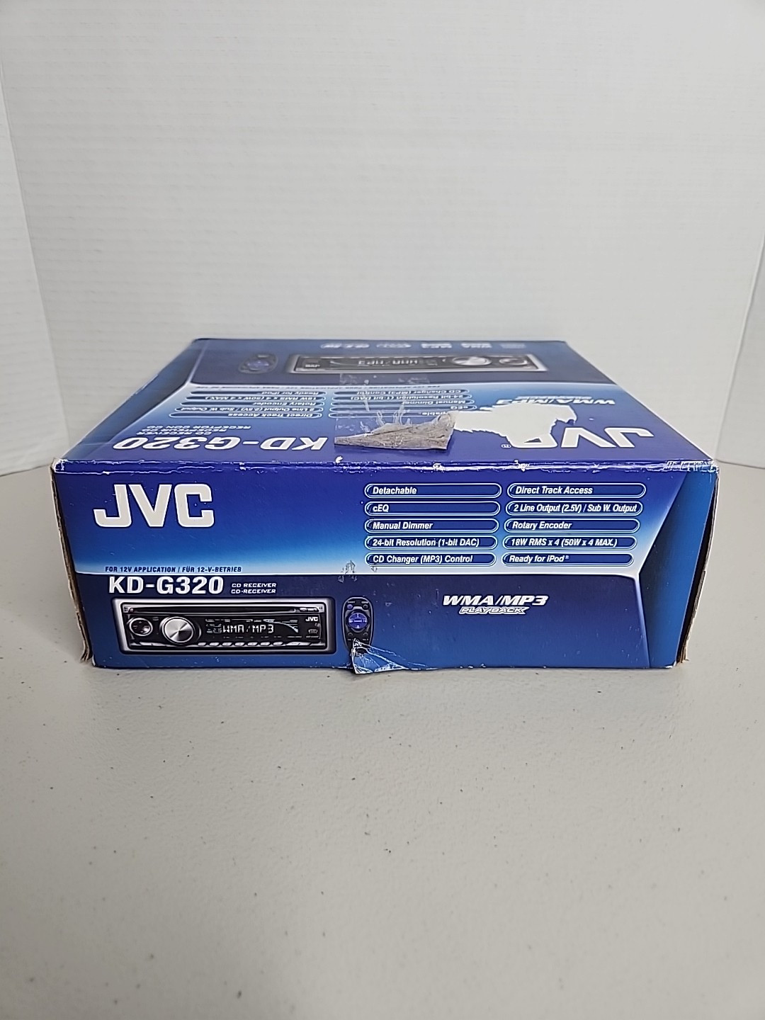 JVC KD-G32O DETACHABLE. IPOD WMA/MP3/CD-R-RW PLAYBACK .