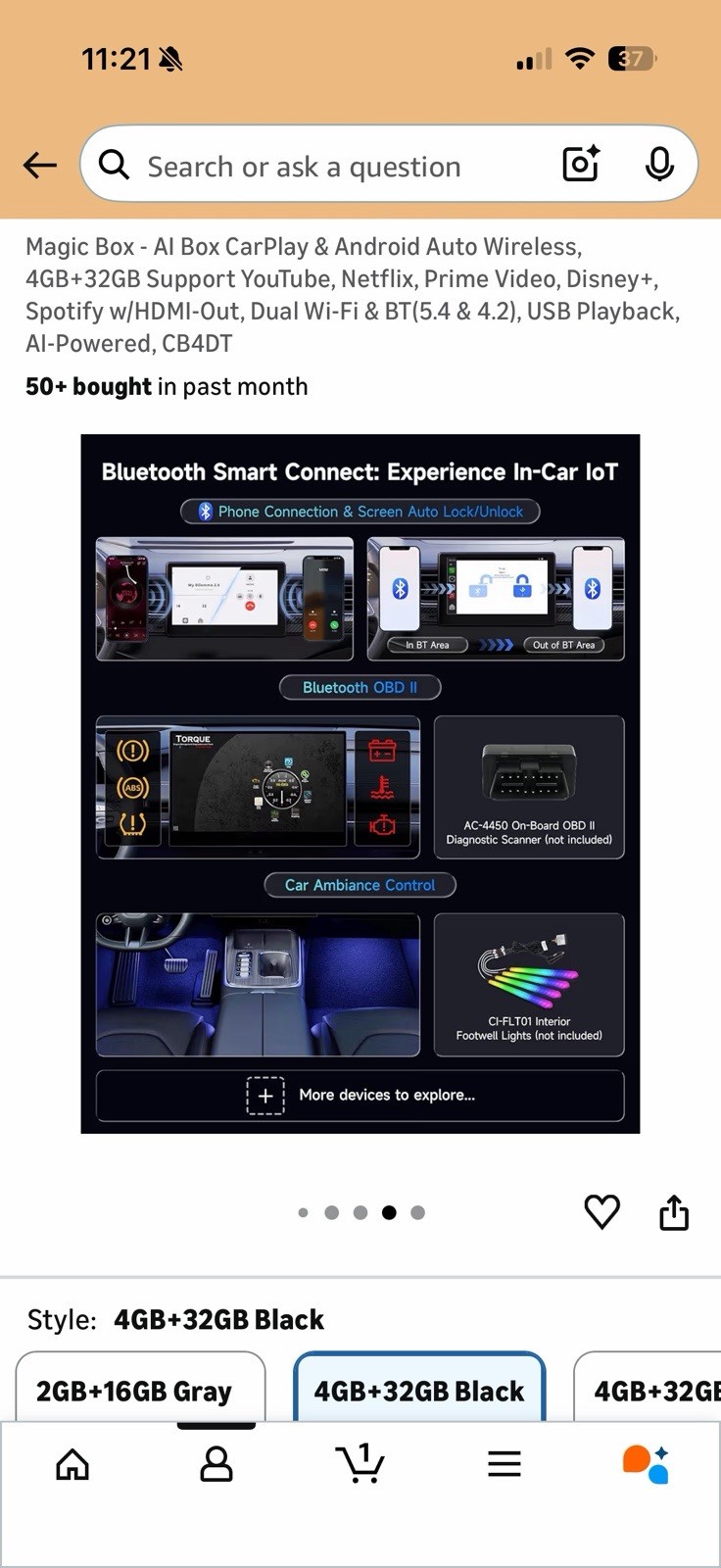 Brand New Magic Box – AI Box CarPlay & Android Auto Wireless, 4GB+32GB Support