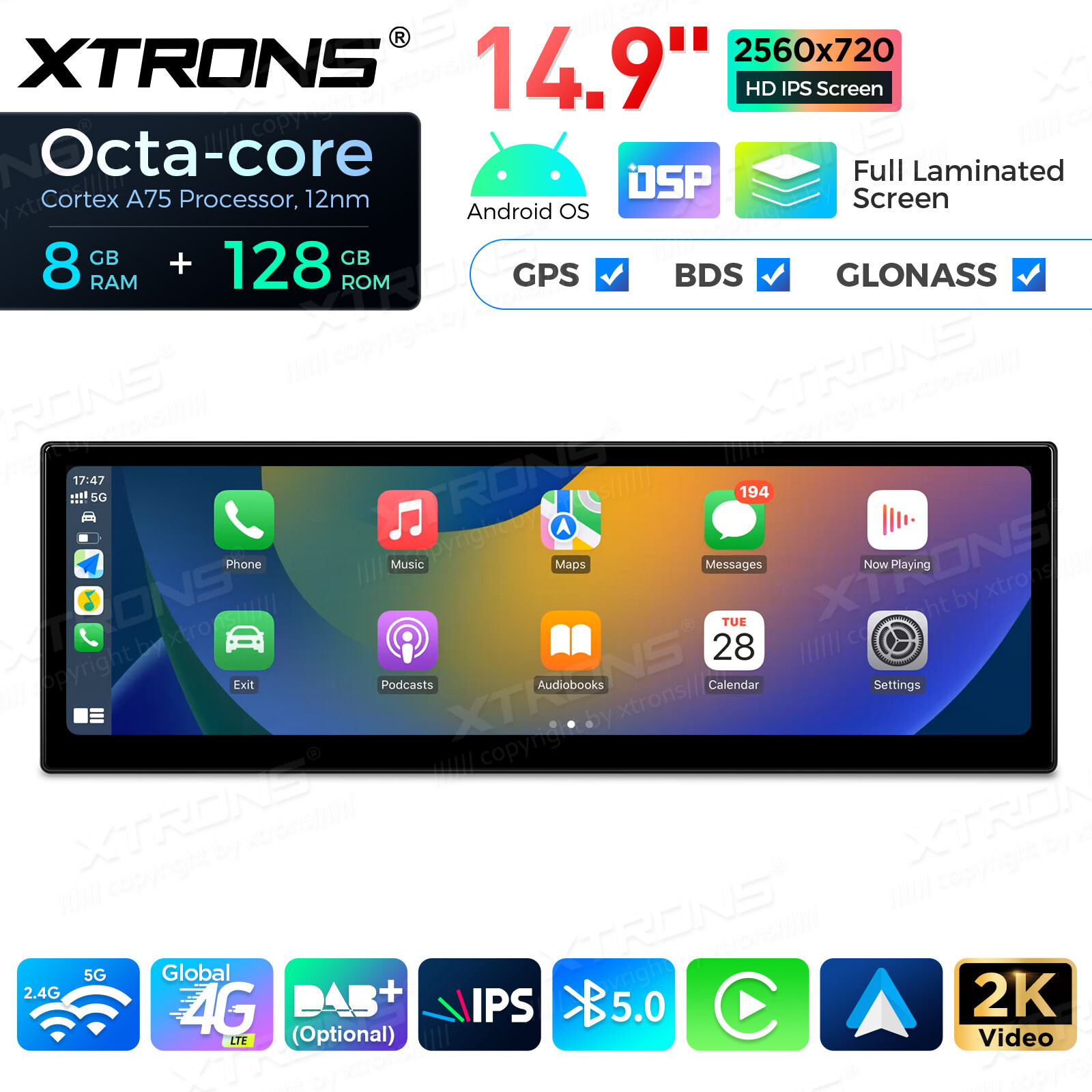 Android 14 System Upgrade 14.9″ for BMW E60 E61 5 Series CCC Radio Stereo 8+128G