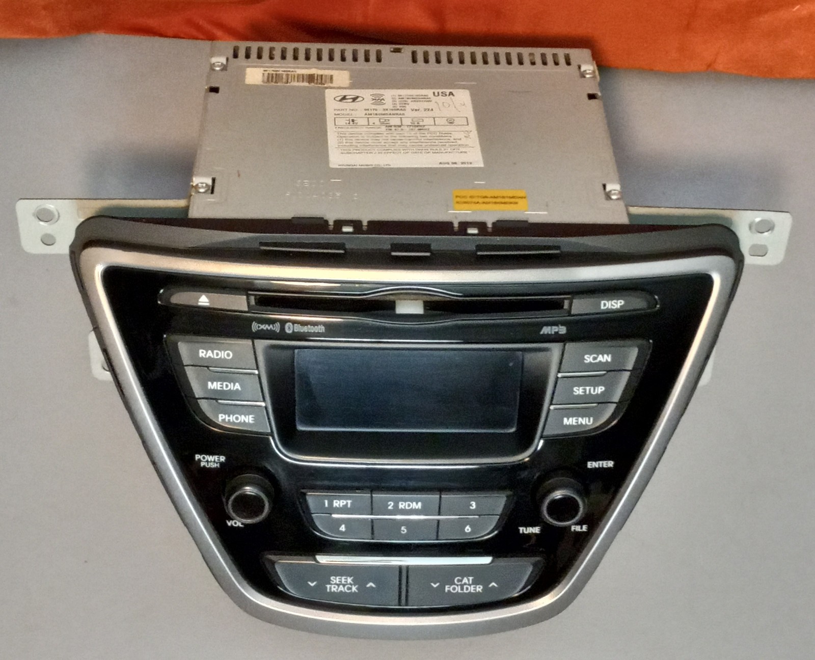 2013 HYUNDAI ELANTRA AM FM CD MP3 RADIO ID-96170-3X165RA5 Ver.224