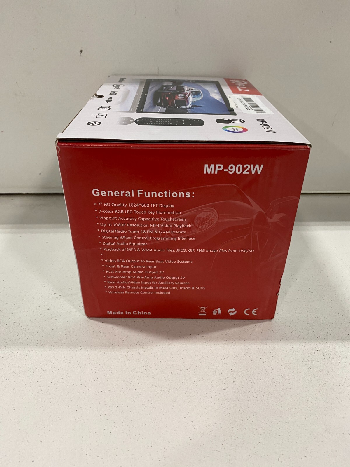 PLZ MP-902 Black Gray Double Din Car Stereo Player With Mirror Link Used