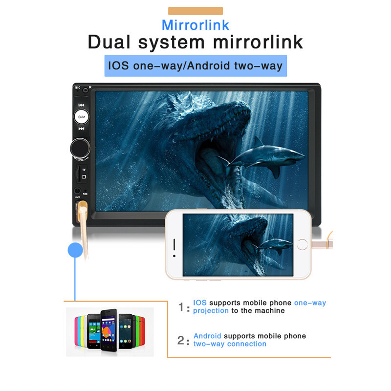 2 Din 7″ HD Touch Screen Autoradio MP5 Stereo Multimedia Player Radio Auto Audio